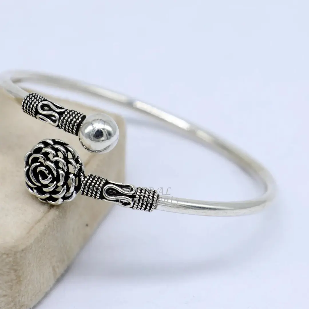 925 sterling silver handmade excellent bangle bracelet kada