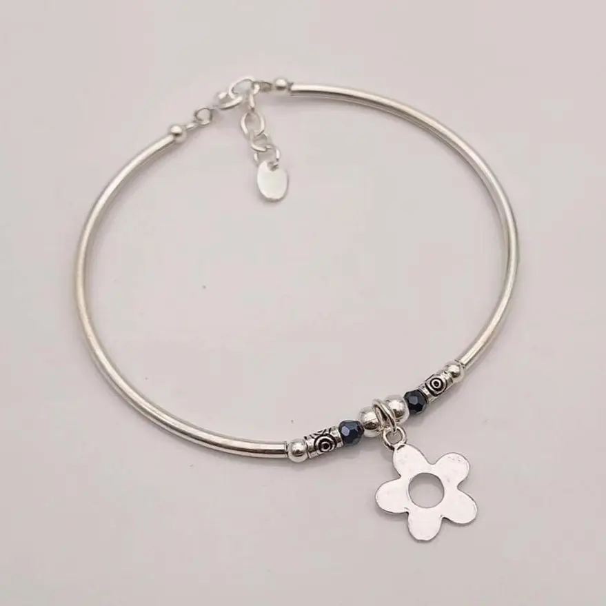 Pcapzz Adjustable Bangle Plating 925 Silver Bracelet Ladies Jewellery Gift  - Walmart.com
